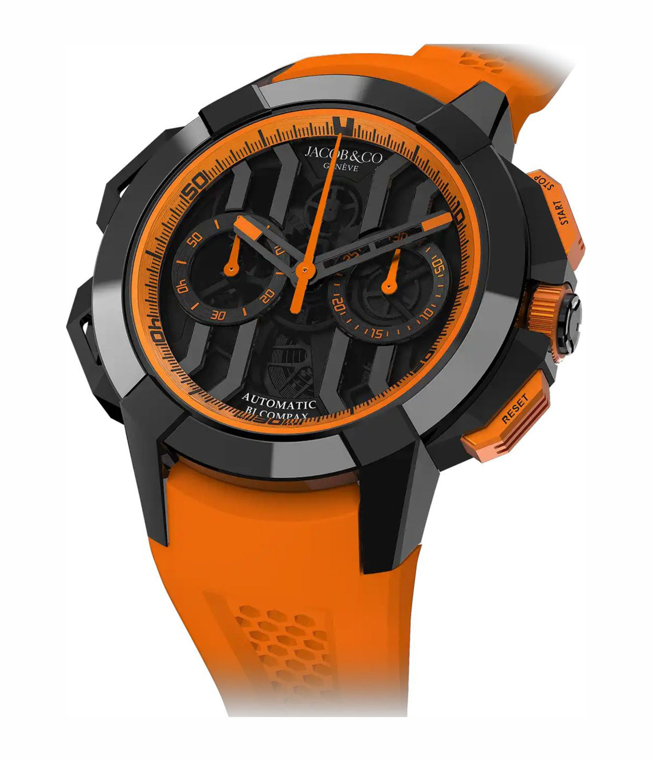 Jacob & Co. Epic X Chrono 44 mm - Black Titanium - Orange Inner Ring